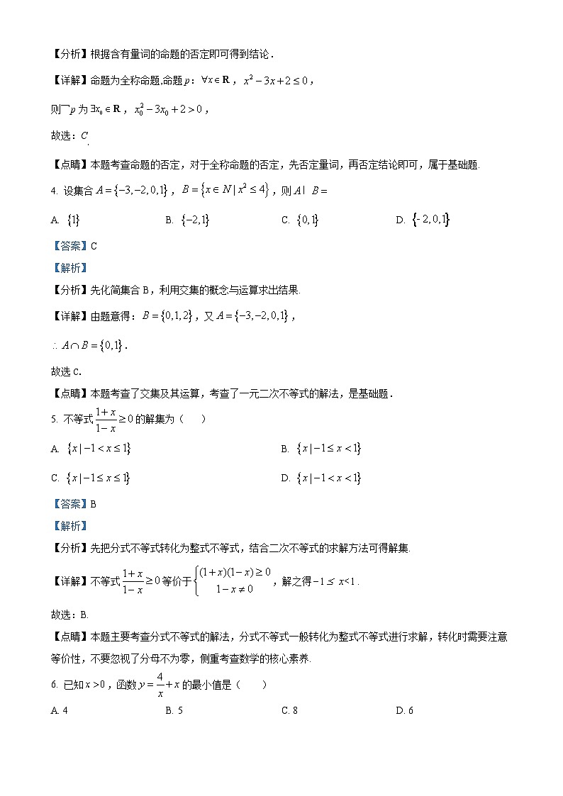浙江省台州市临海市灵江中学2023-2024学年高一数学上学期10月月考试题(Word版附解析)第2页