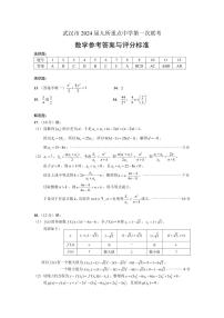 湖北武漢九所重點中學2024屆高三上學期第一次聯(lián)考數(shù)學試題