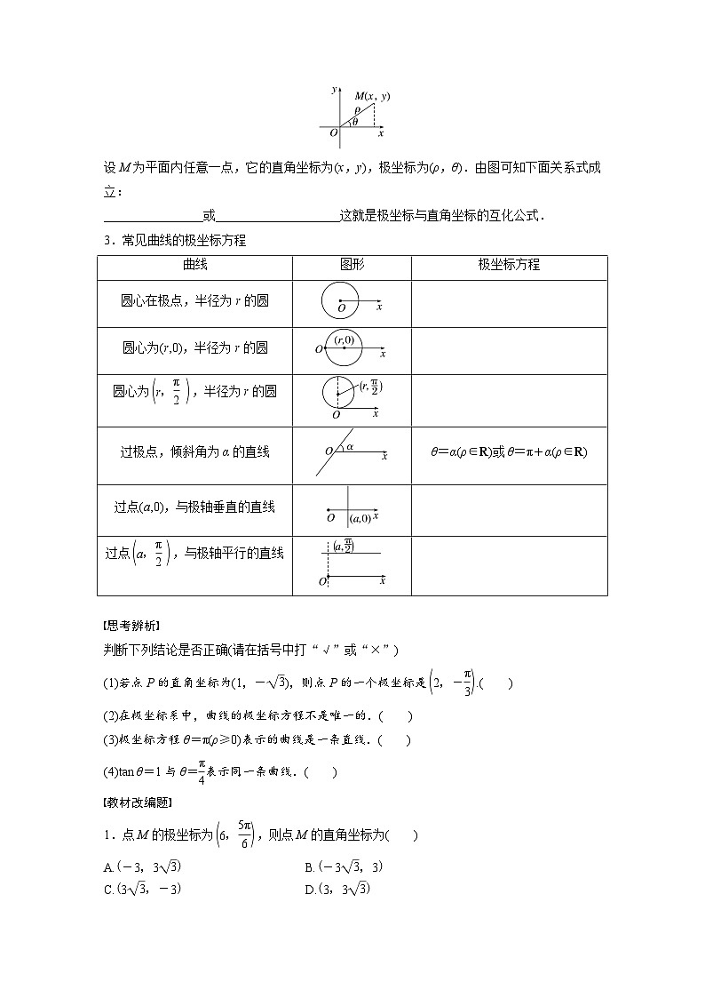 2024年数学高考大一轮复习第十二章 §12.1 坐标系(附答单独案解析)第2页