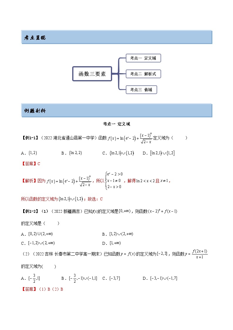备战高考2024年数学第一轮专题复习3.1 函数的三要素（精讲）（提升版）（解析版）03