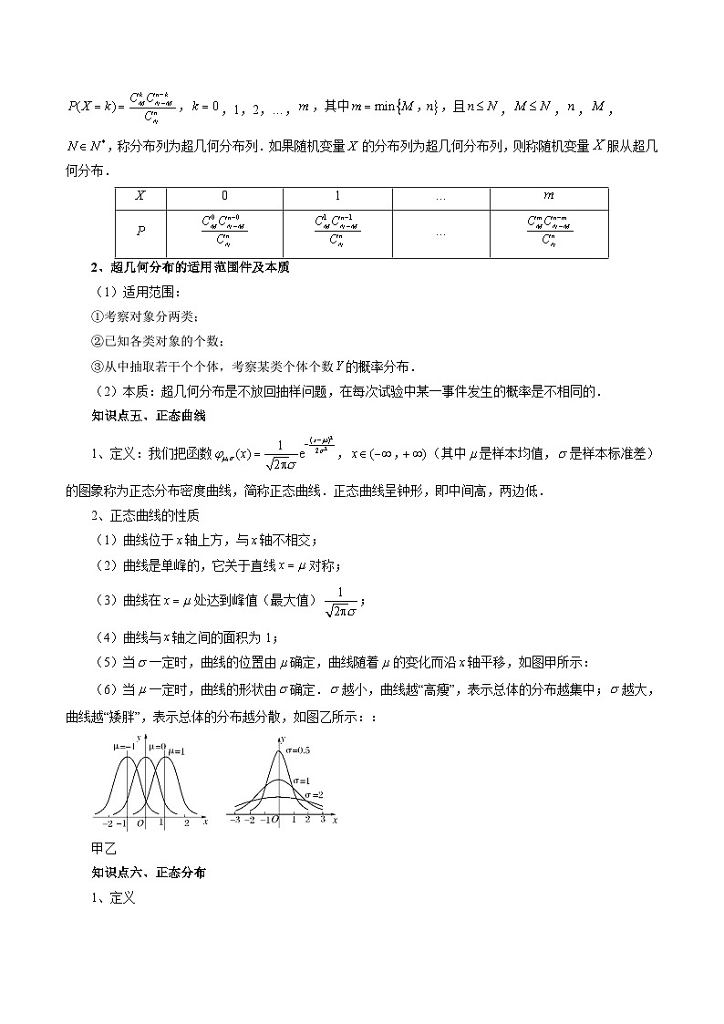 2024年高考数学第一轮复习四十三讲42 四大分布:两点分布、二项分布、超几何分布与正态分布(十大经典题型)(原卷附答案)03