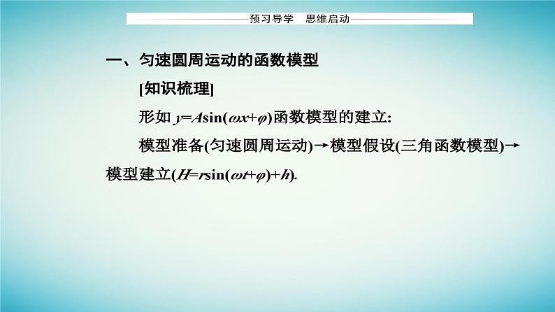 2023_2024学年新教材高中数学第五章三角函数5.6函数y=Asinωx+φ第一课时匀速圆周运动的数学模型及函数y=Asinωx+φ的图象课件新人教A版必修第一册第3页