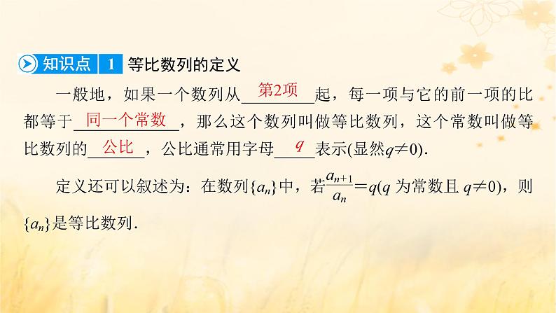 新教材适用2023_2024学年高中数学第4章数列4.3等比数列4.3.1等比数列的概念第1课时等比数列的概念课件新人教A版选择性必修第二册第7页