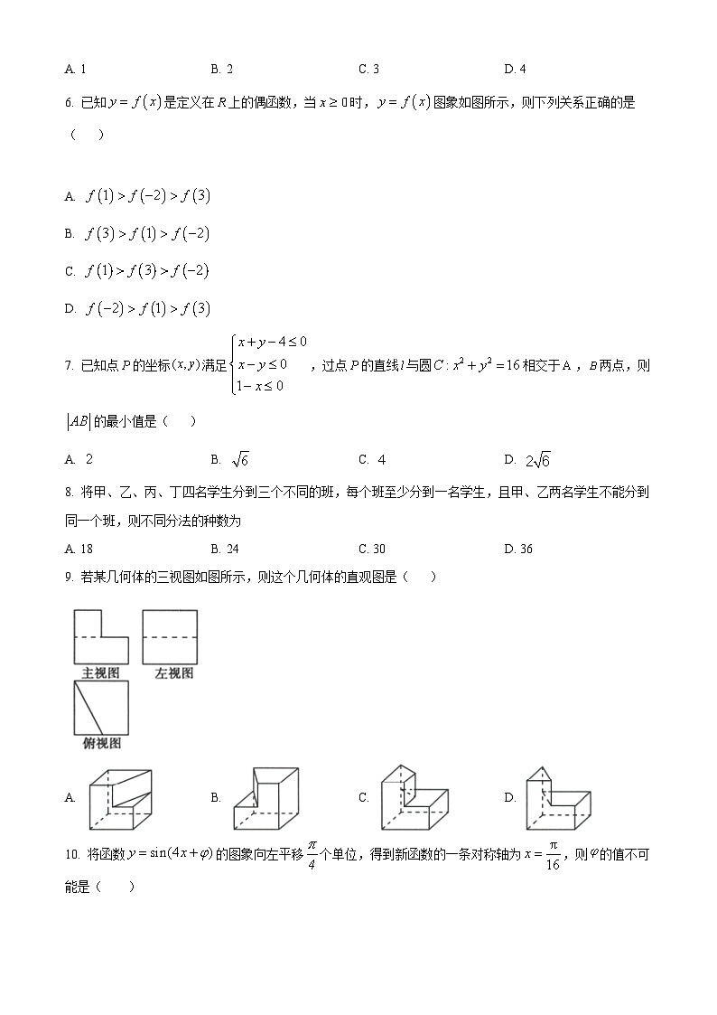 【期中真题】新疆维吾尔自治区和田地区和田县2023届高三上学期期中教学情况调研数学(理)试题(原卷版)第2页