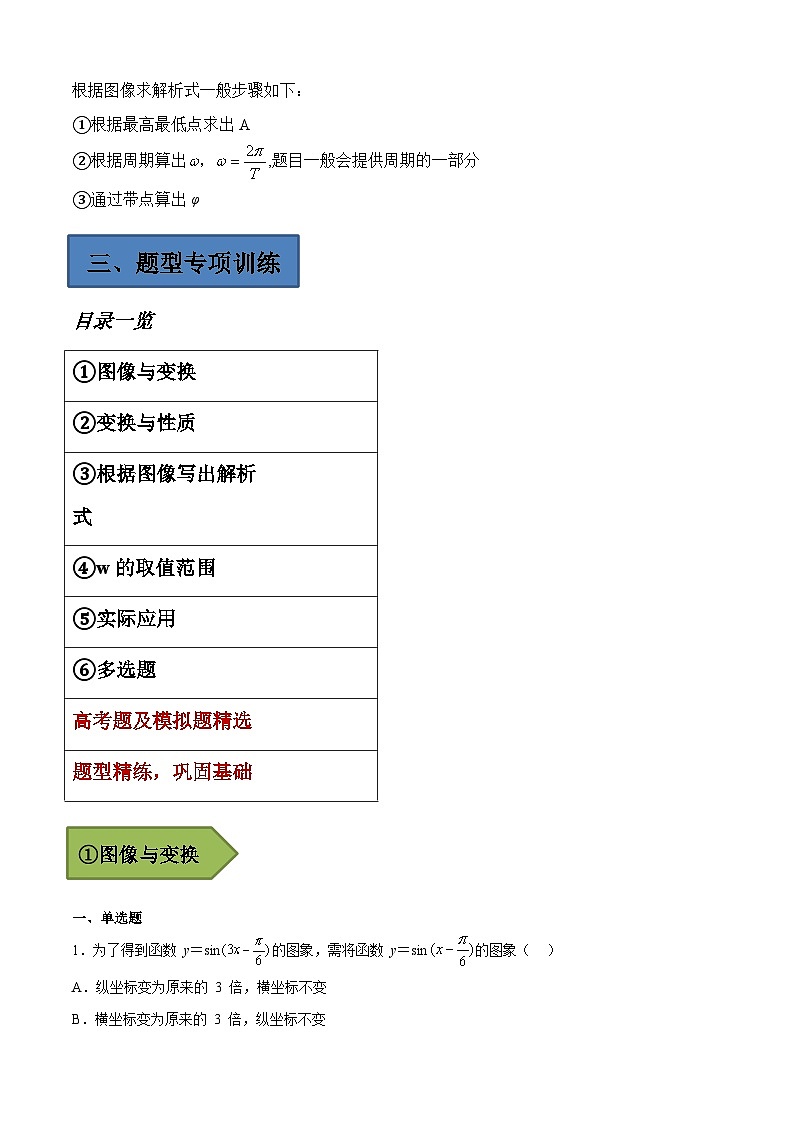 备战2024年高考第一轮专题复习专题13 y=sin(wx+φ)的图像与性质【艺体生专供—选择填空抢分专题】备战2024年高考高频考点题型精讲+精练(新高考通用)解析版第2页