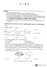 河南省九师联盟2023-2024学年高三数学上学期第二次联考试卷（PDF版附解析）