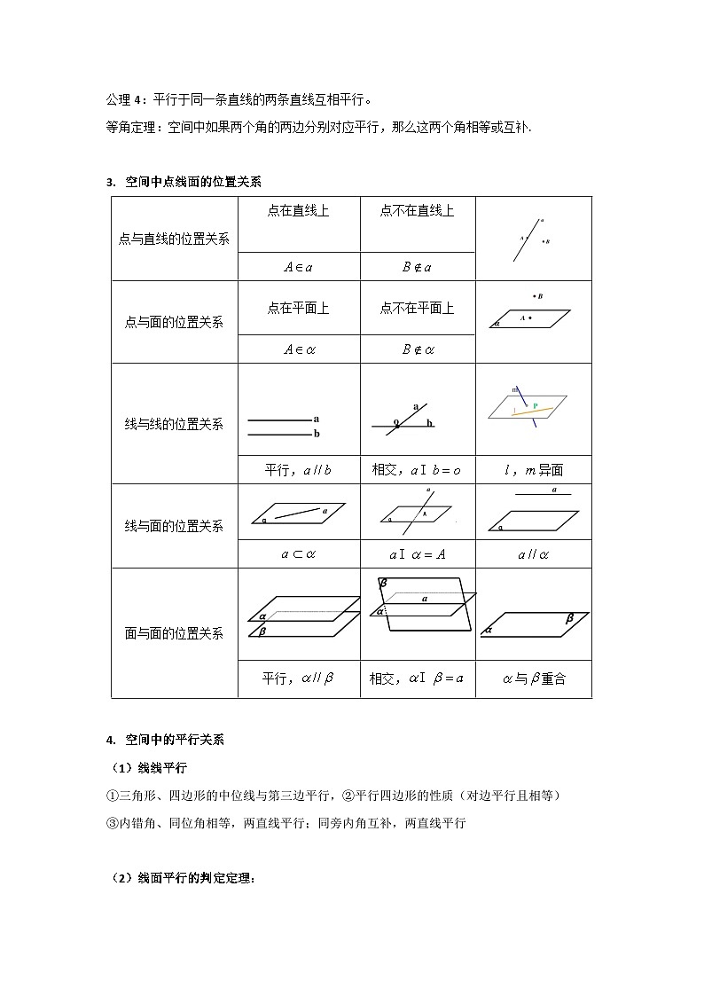 第03講 空間中點、線、面位置關系與空間中的平行關系（教師版）第3頁