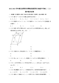 2022-2023学年湖北省黄冈市黄梅县国际育才高级中学高二(上)期中数学试卷