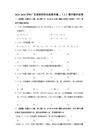 2023-2024学年广东省深圳市名校联考高二（上）期中数学试卷