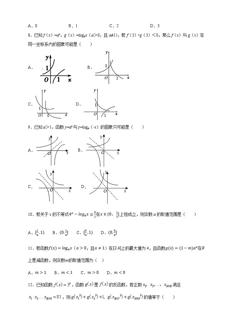 4.3 《指数函数与对数函数的关系》 同步练习高中数学人教B版必修第二册第2页