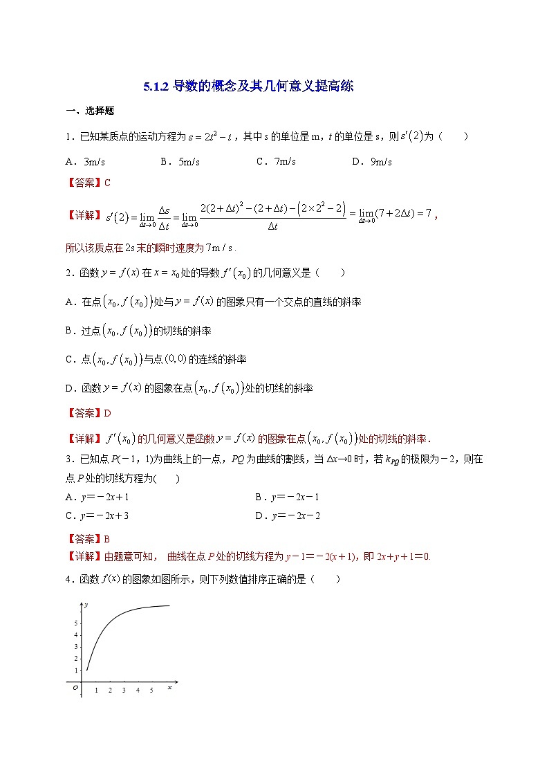 5.1.2导数的概念及其几何意义提高练第3页