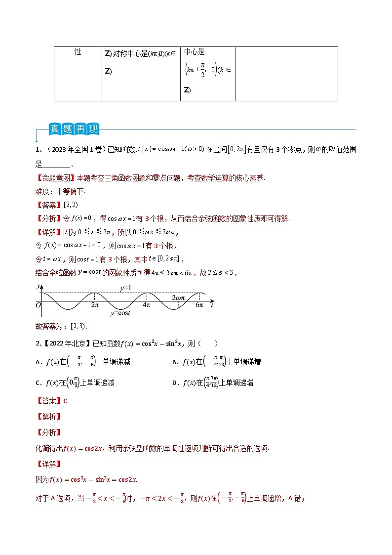 2024年高考数学第一轮复习精品导学案第29讲 三角函数的图像与性质(学生版)+教师版02