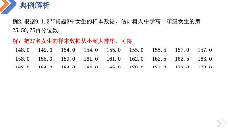 9.2.2 总体百分位数的估计-高中数学同步精讲课件(人教A版2019必修第二册)07