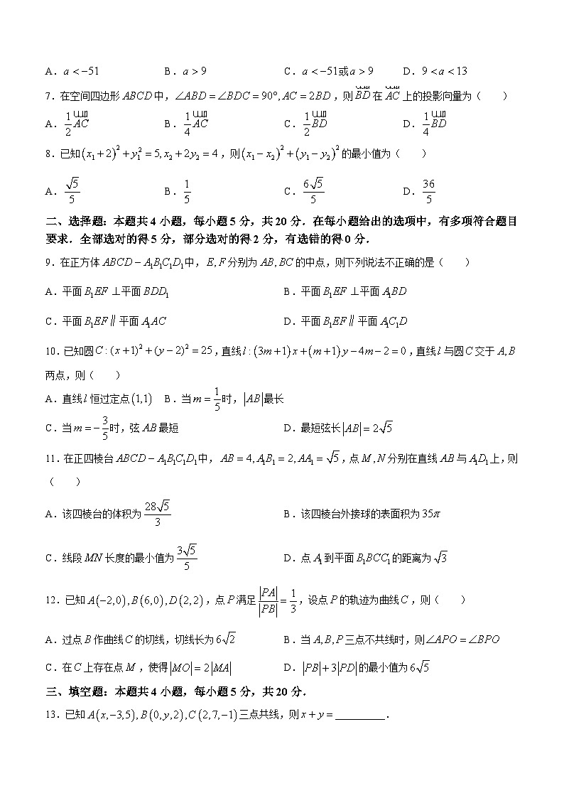河北省唐山市十县一中联盟2023-2024学年高二上学期期中数学试题第2页