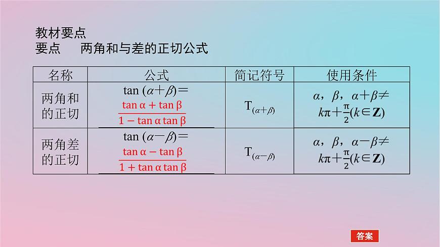 2024版新教材高中數(shù)學第二章三角恒等變換2.1兩角和與差的三角函數(shù)2.1.3兩角和與差的正切公式課件湘教版必修第二冊第4頁