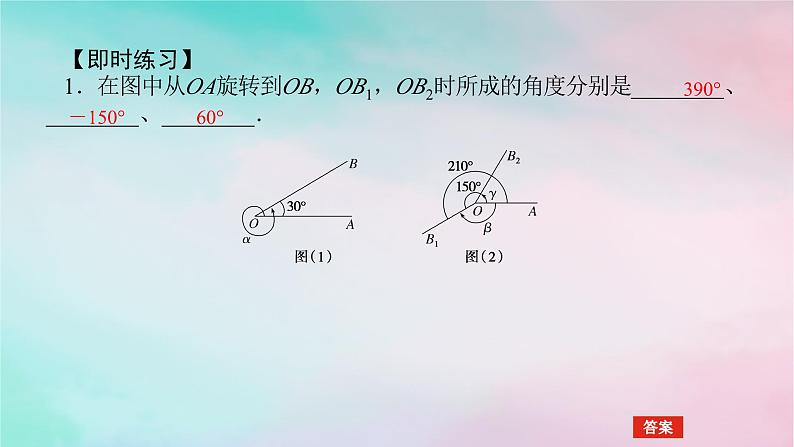 2024版新教材高中数学第五章三角函数5.1任意角和蝗制5.1.1任意角课件新人教A版必修第一册第7页