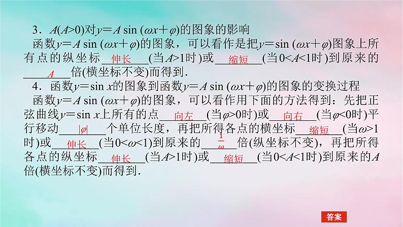 2024版新教材高中数学第五章三角函数5.6函数y=Asinωx+φ5.6.1匀速圆周运动的数学模型5.6.2函数y=Asinωx+φ的图象第一课时函数y=Asinωx+φ的图象课件新人教A版必修第一册05