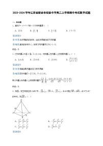 2023-2024学年江西省新余市实验中学高二上学期期中考试数学试题含答案