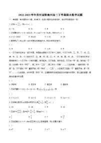 2022-2023学年贵州省黔南州高二下学期期末数学试题（含解析）