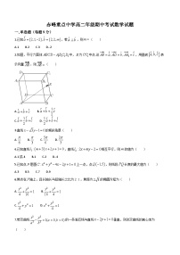 内蒙古自治区赤峰市红山区重点中学2023-2024学年高二上学期11月期中数学试题(含答案)