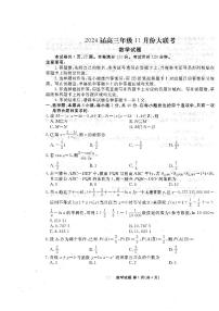 廣東省江門市2023-2024學(xué)年高三上學(xué)期11月大聯(lián)考數(shù)學(xué)試卷