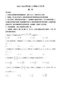 山西省吕梁市2023-2024学年高二上学期11月期中数学试题