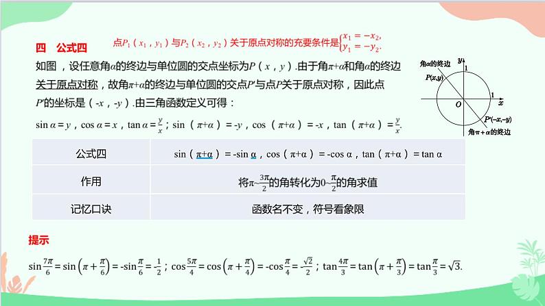 苏教版(2019)必修第一册7.2 三角函数-7.2.3 三角函数的诱导公式课件06