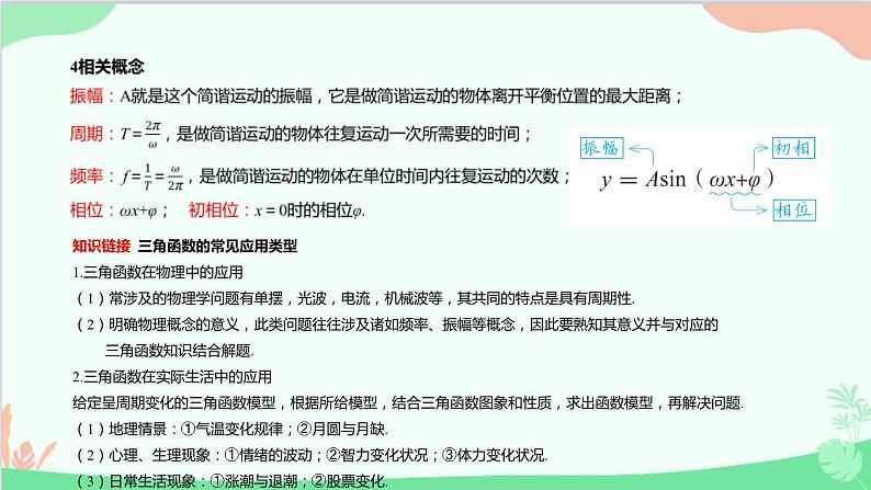 苏教版(2019)必修第一册7.4 三角函数的应用课件第4页