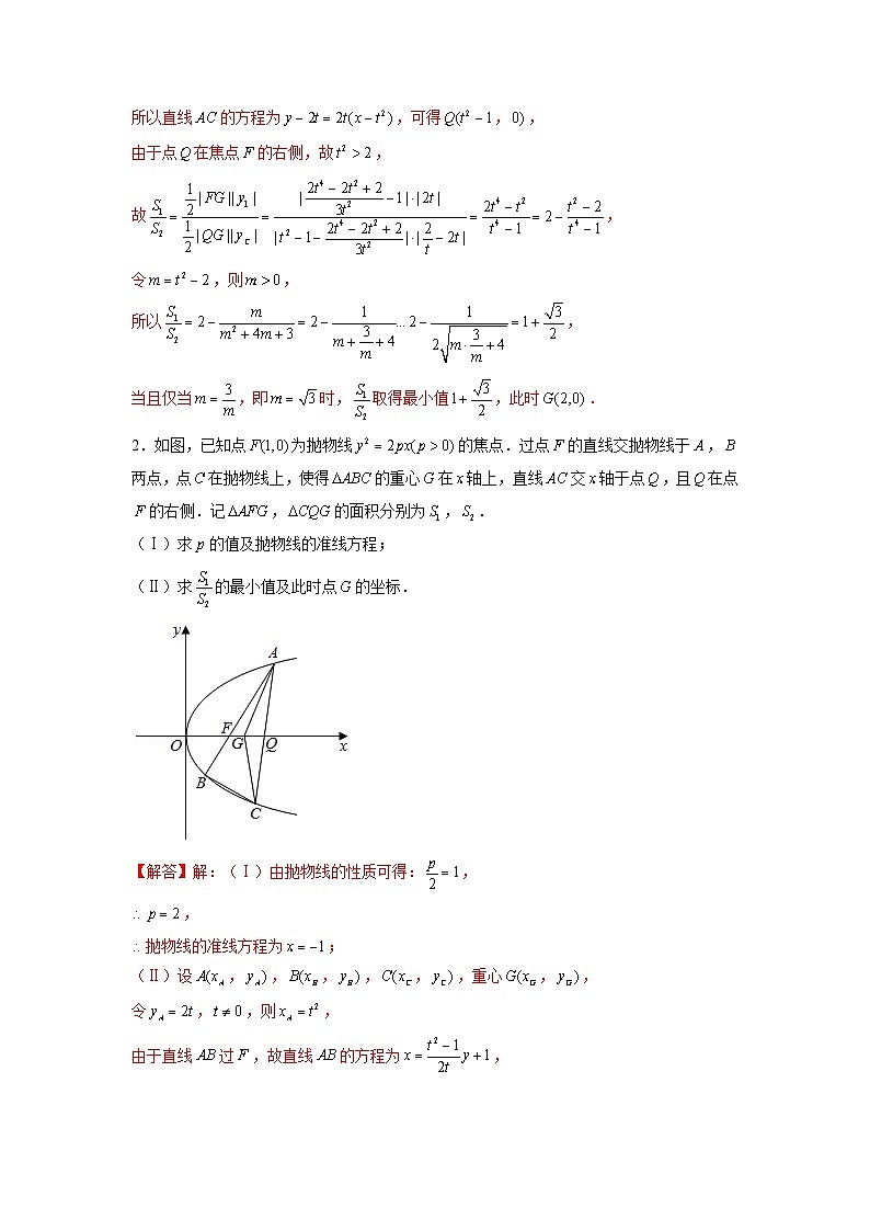 新高考数学二轮复习圆锥曲线专题突破提升练习第15讲 设点设线技巧之设点技巧归纳总结(解析版)第2页