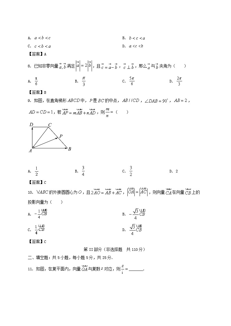 2021-2022年北京市丰台区高一数学下学期期中试卷及答案(A卷)第2页
