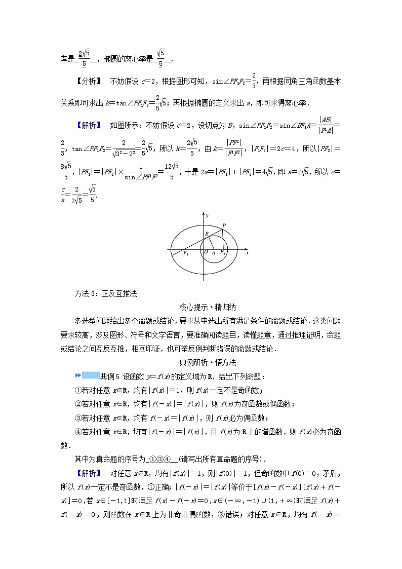 新教材适用2024版高考数学二轮总复习第3篇方法技巧引领必考小题练透第2讲填空题的解法与技巧教师用书第3页