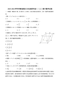 2023-2024学年河南省商丘市名校联考高二（上）期中数学试卷（含解析）