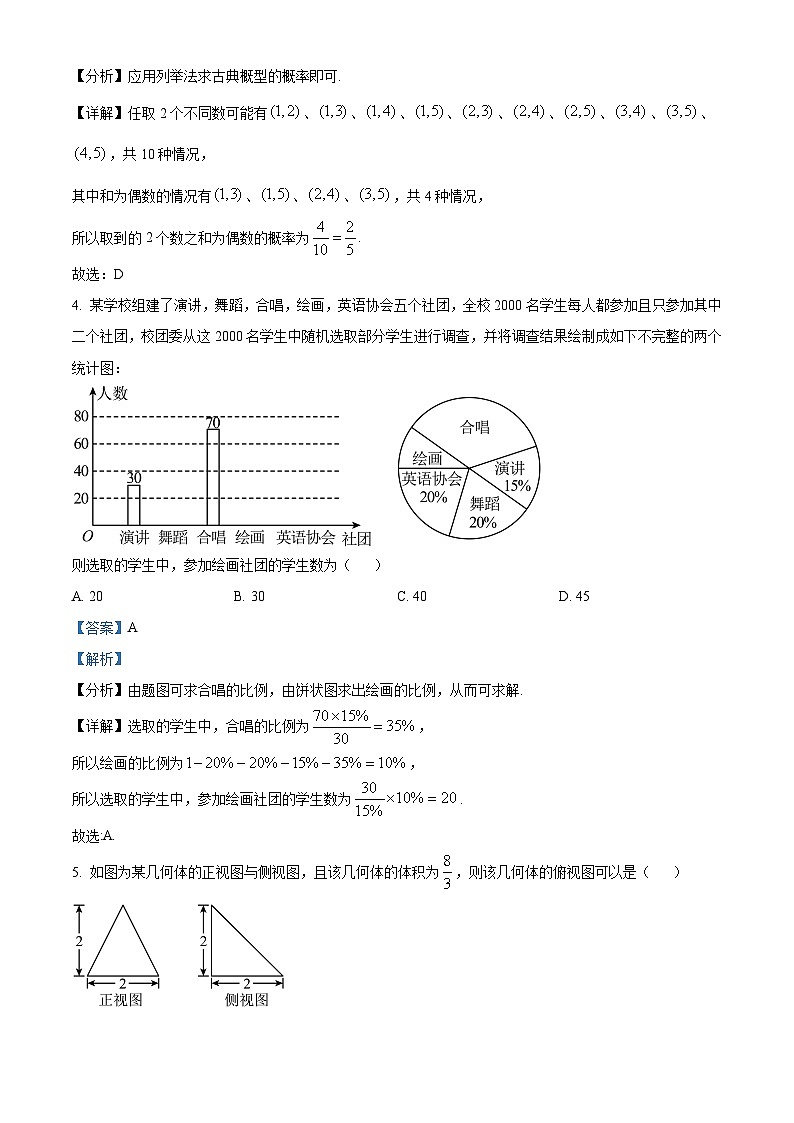 河南省开封市通许县2023届高三冲刺(四)文科数学试题(Word版附解析)02