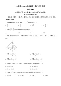 四川省宜賓市第四中學2023-2024學年高二上學期12月月考數(shù)學試題（Word版附解析）