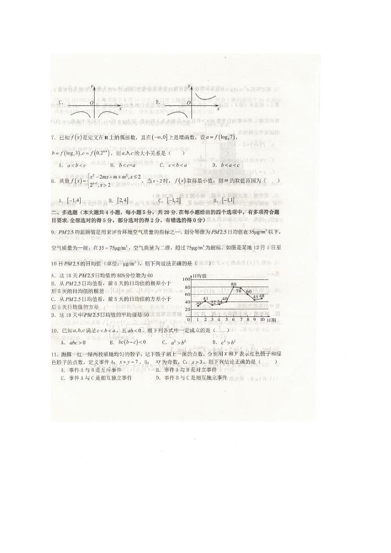 辽宁省抚顺市六校协作体2023-2024学年高一上学期期末数学试题(PDF版附解析)第2页