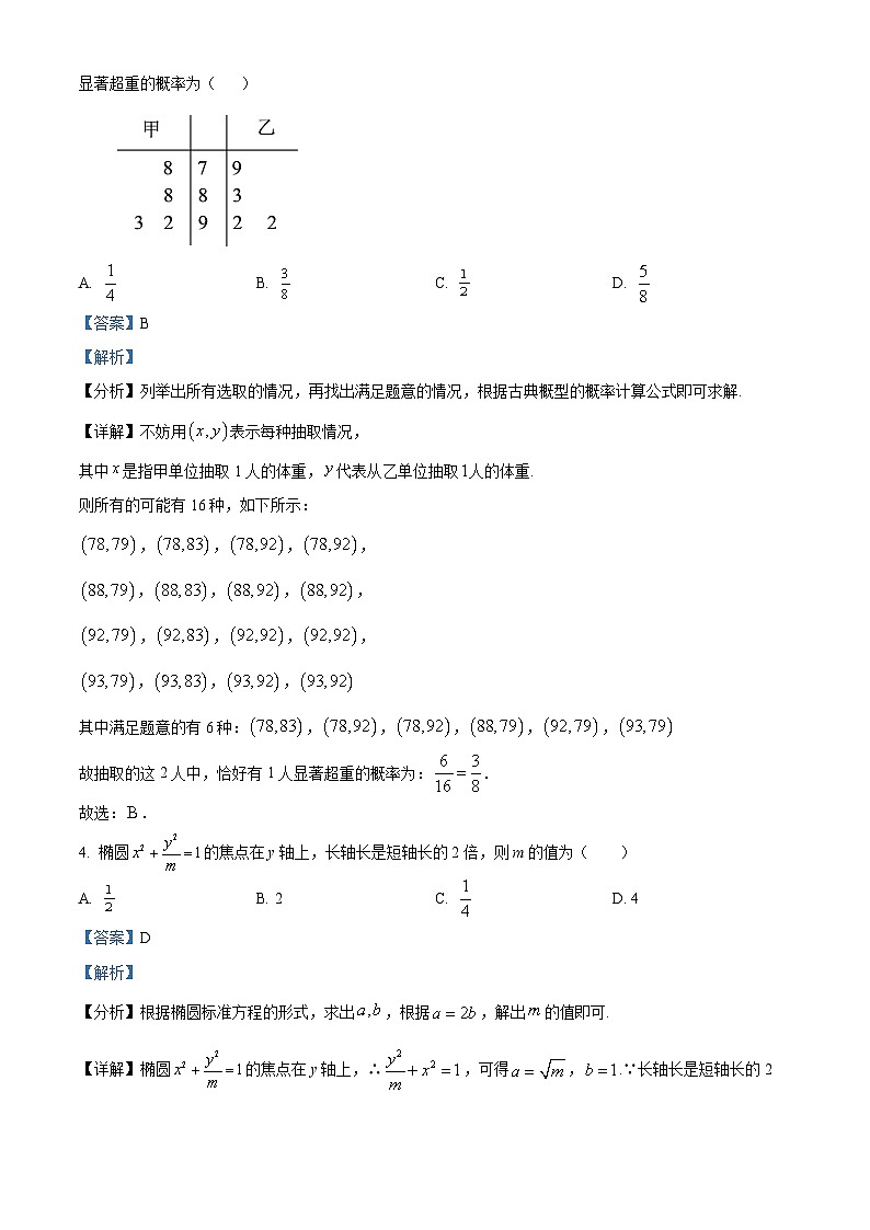 四川省宜賓市第四中學2023-2024學年高二上學期期末數(shù)學試題（Word版附解析）第2頁