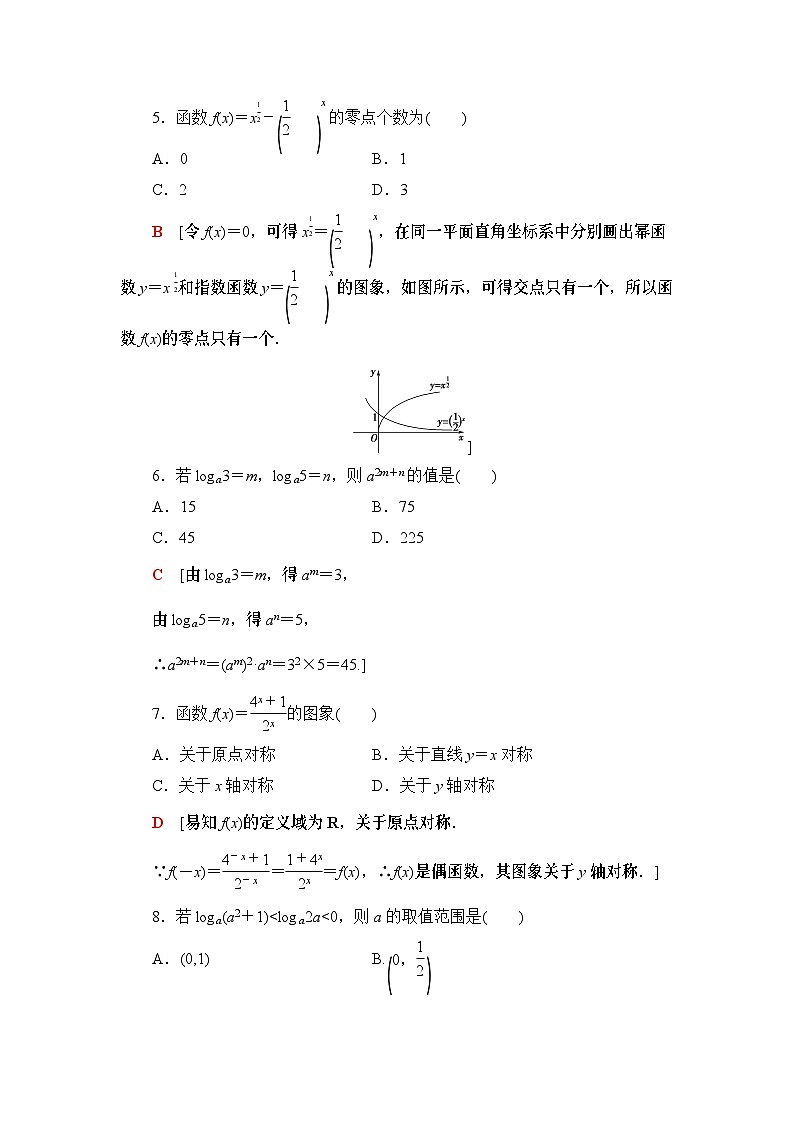 章末综合测评(四) 指数函数与对数函数第2页
