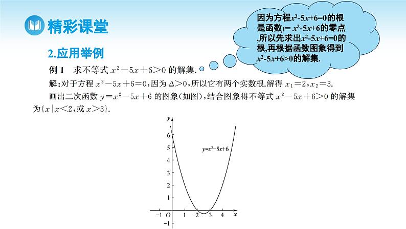 人教A版高中数学必修第一册课件 第2章 2.3 二次函数与一元二次方程、不等式(课件)第8页