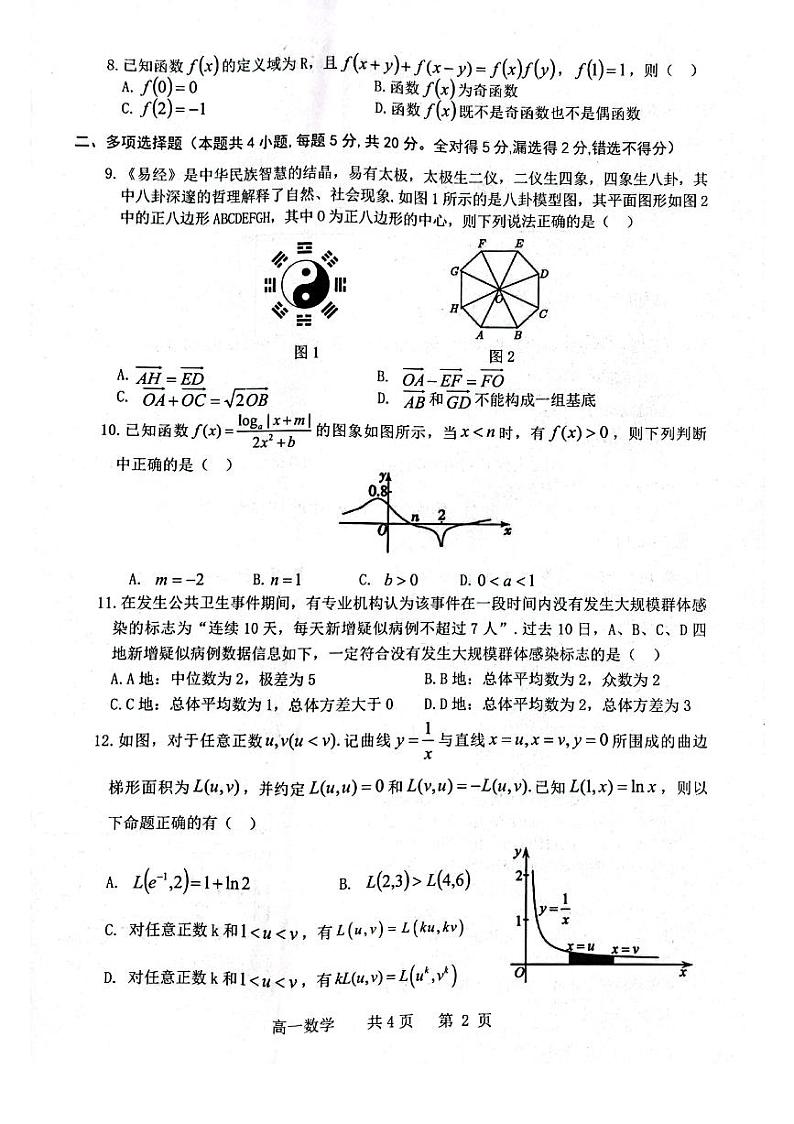 辽宁省辽南协作体2023-2024学年高一上学期期末考试数学第2页