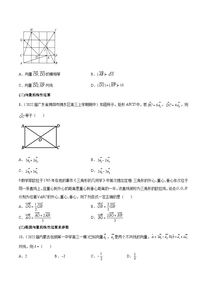 第22练 平面向量的概念及线性运算 -备战2024年高考数学一轮复习高分突破(新高考通用)02