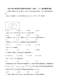 2023-2024学年四川省泸州市泸县一中高一(上)期末数学试卷(含解析)