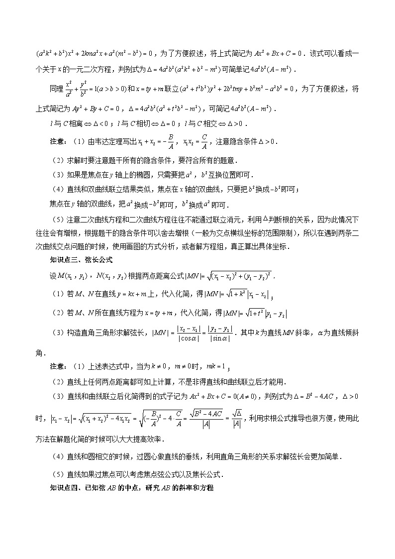 【寒假作业】人教A版2019 高中数学 高二寒假巩固训练专题03+圆锥曲线题型全归纳（九大考点）-练习03