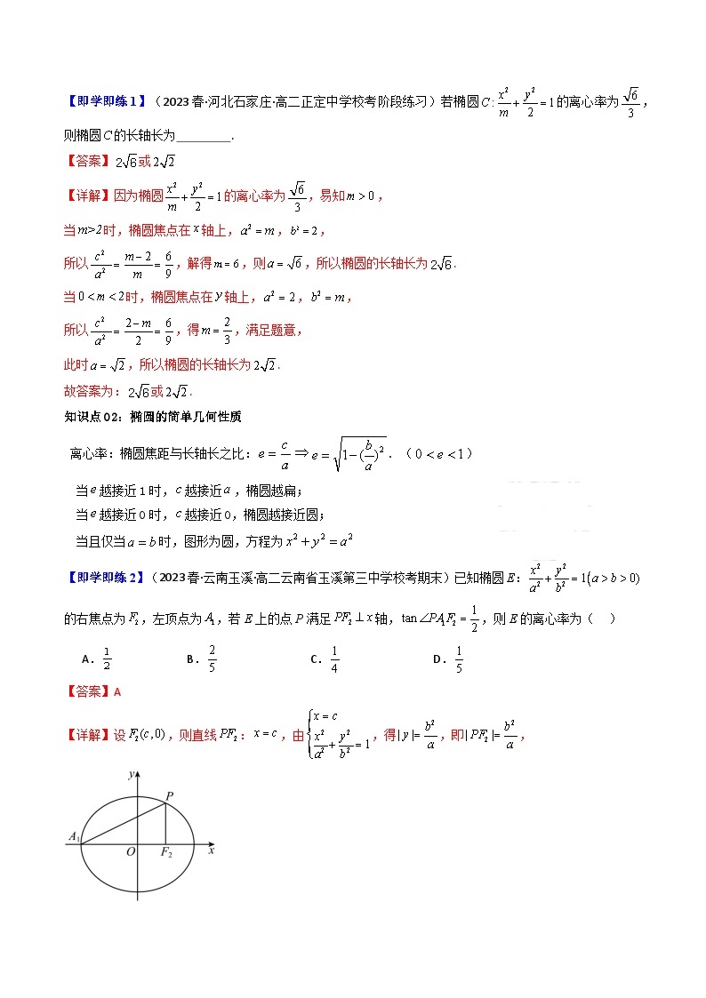 第02讲 3.1.2椭圆的简单几何性质-高二数学同步热点题型导与练（人教A版选择性必修第一册）03