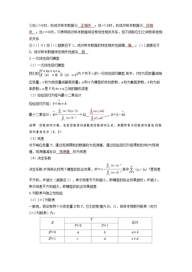 備考2024屆高考數(shù)學一輪復習講義第九章統(tǒng)計與成對數(shù)據(jù)的統(tǒng)計分析第3講成對數(shù)據(jù)的統(tǒng)計分析第2頁