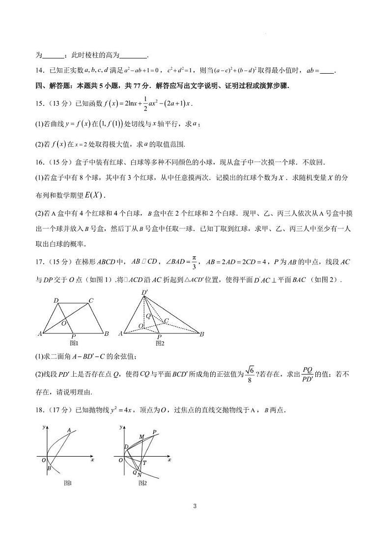 2024年高考仿真模拟数学卷二(题型同九省联考,共 19 个题)第3页