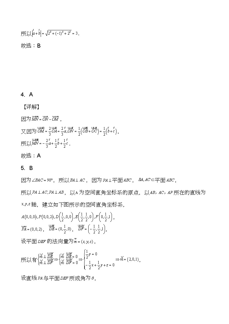 (人教A版2019选择性必修第一册)高二数学《考点题型 技巧》精讲与精练高分突破 第一章 空间向量与立体几何基础达标与能力提升必刷检测卷(全解全析)【附答案详解】第2页