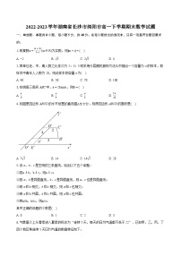 2022-2023学年湖南省长沙市浏阳市高一下学期期末数学试题（含详细答案解析）