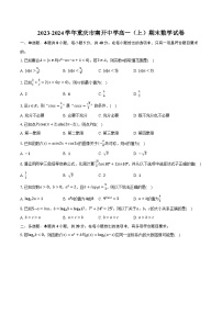 2023-2024学年重庆市南开中学高一（上）期末数学试卷（含解析）
