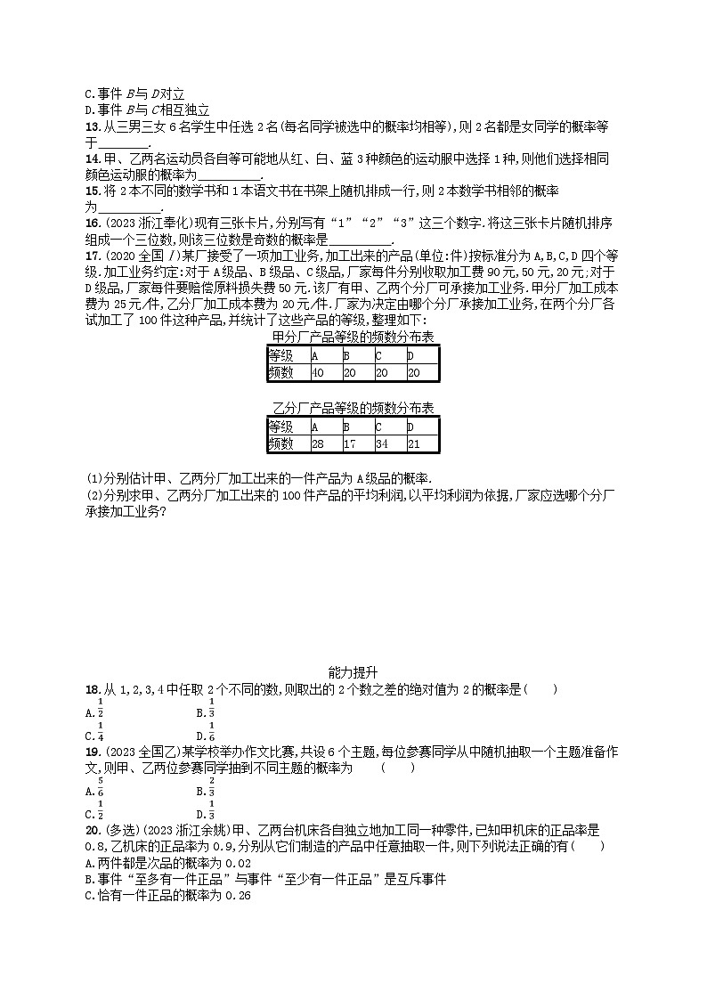 2024高考数学基础知识综合复习优化集训试题23概率第2页