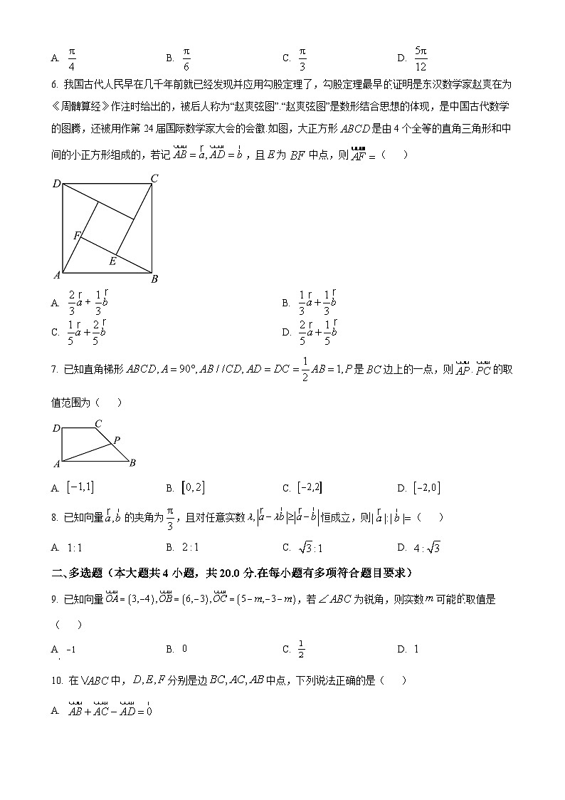 江苏省南通第一中学高一下学期第一次月考数学试题(原卷版)第2页